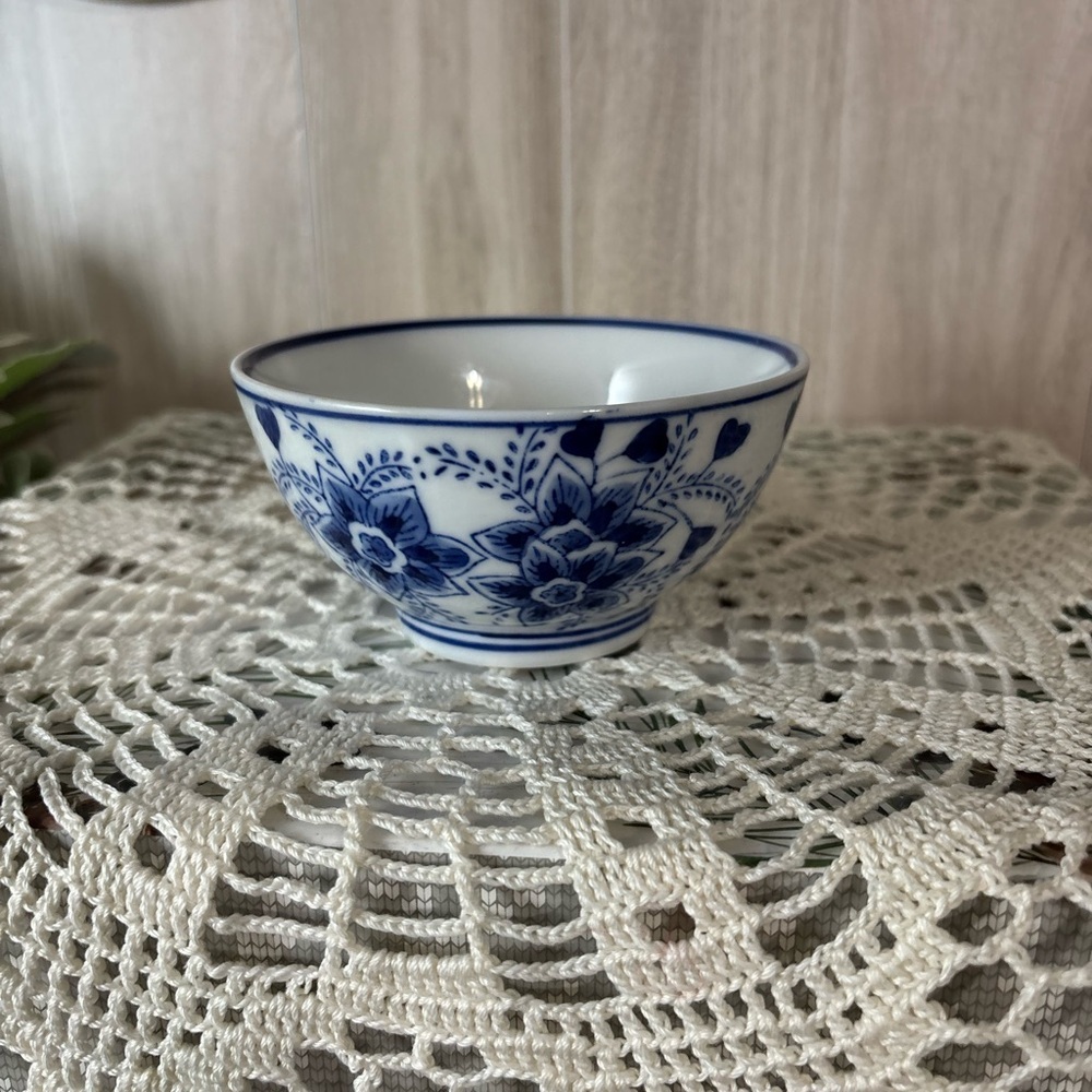 Centrum Blue and White Floral Ceramic Bowl